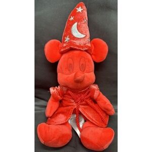 Disney Parks Ink and Paint Mystery Sorcerer Mickey Plush - RED - Plush Only